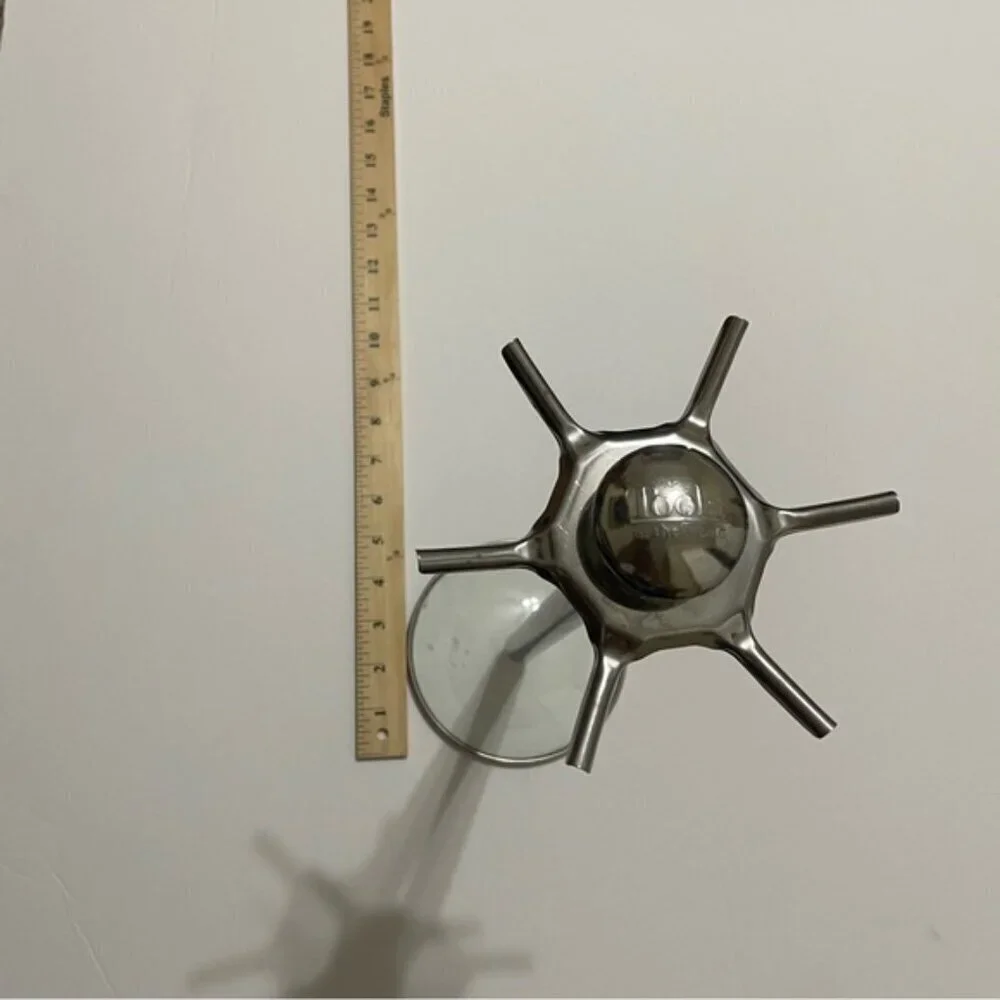 Modern Silver Metal Utensil Holder